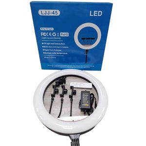 LJJ-45 18-Inch LED Fill Light with Dimmable Brightness & Color, Remote Control and Tripod – Beauty Light for TikTok and Live Video