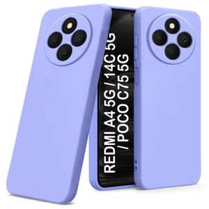 Soft Silicone Slim Fit Cover Anti-Scratch Shockproof Case for Xiaomi Redmi 14C - Purple