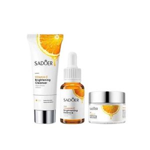 SADOER Nourishing 3 Pieces Dark Spot Kit: Vitamin C Serum, Vitamin C  Cleanser and Vitamin C Cream