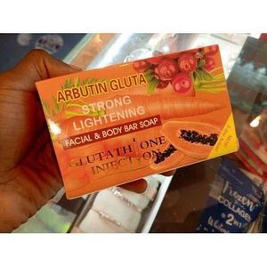 Arbutin Glutathione Strong LIGHTENING Facial/body Soap Carrot + Papaya