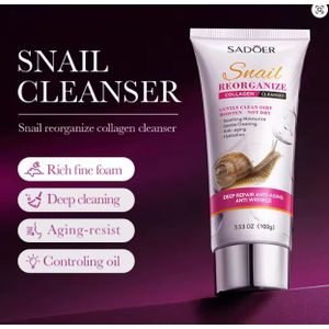 SADOER Snail Recombinant Collagen Cleansing Mild Cleansing Facial Cleansing Milk Oil Control Whitening
