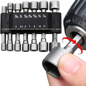 14PCS Magnetic Hex Socket Set, Power Nut Driver Bit for Electric Drill & Impact Screwdriver