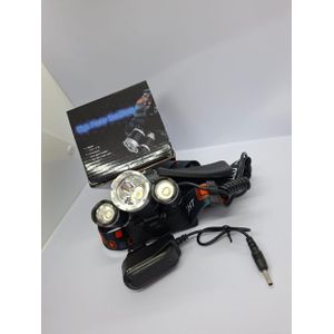 High Power Rechargeable Headlamp 3x T6 LED Flashlight with Zoom Function