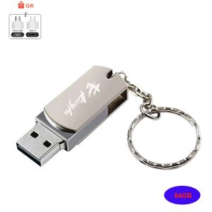 Metal USB Flash Drive - Silver 64GB