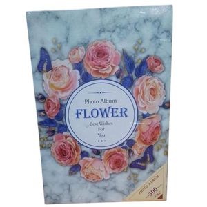 FLORAL PHOTO ALBUM -300 PHOTOS 4X6 (INCHES).