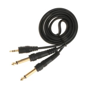 Bnk 3.5Mm 1/8" Trs To Dual 6.35Mm 1/4" Ts Mono Audio Y Splitter 1.5M Cable For Personal Computer, Laptop, All Audio Equipment, Music System, Home Theatre, Amplifier (1.5M, Brown)