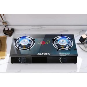 AILYONS 2 Burner Glass Gas Cooker
