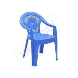 Kenpoly Plastic Chair With Armrest-Blue