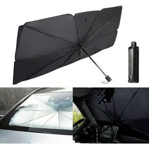 Black foldable car windshield sunshade umbrella 