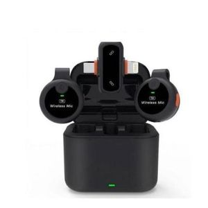 J33 AI Powered Longer Hours Time Long Range Coverage, Noise Cancellation, 3 In 1 Wireless Lavalier Microphone For IPhone, Android Users (1pc, Black)
