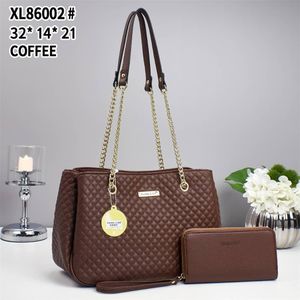 Classic Duo 2 in 1 Leather Shoulder bag Set bag Chain Sling bag & Wallet 