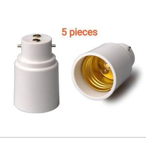 B22 To E27 Converter Or Pin To Screw Bulb Holder 5 Pieces