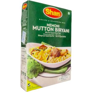 Shan MEMONI MUTTON BIRYANI Mix For Gujarati Style Pilaf Recipe Seasoning Mix 60g