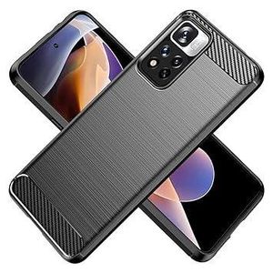 Carbon Fiber Shockproof Rugged Shield Soft TPU Back Cover Cases For Poco X4 NFC/Redmi Note 11 Pro+ 5G/Note 11 Pro Plus 5G/11i 