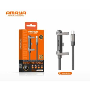 Amaya  ACD-327CC 1.5M Zinc Alloy Folding Double Support Super Fast Type-C Cable