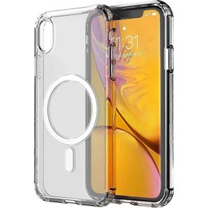 Clear Transparent MagSafe Silicone Case for iPhone XR – Shockproof, Anti-Yellow, Slim Protective Cover