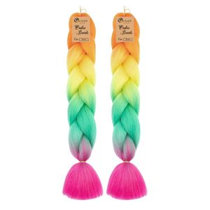 Ombré Braids KE 2 packs D3 Ombre Braid Rainbow Ombre Braiding Hair Rainbow Ombre Braid