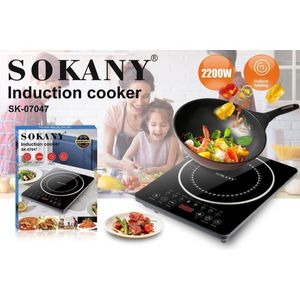 Sokany Single Plate Induction Electric Cooker    (Save Energy and Time) -2200W
