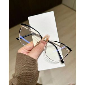 Women's Anti Blue Light Blocking Computer Glasses Cat Eye Optical Prescription Eyewear Frame for Ladies Girls