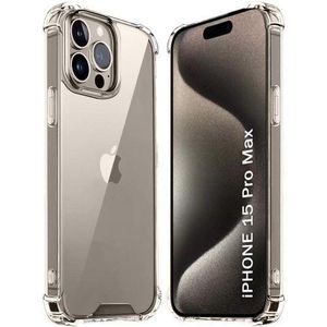 iPhone 15 Pro Max Non-Yellowing Transparent Hard Back PC+TPU Cover Case, Protective Phone Case