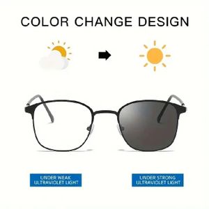 Photochromic Progressive Multifocal Computer Reading Glasses Anti UV Sun Readers