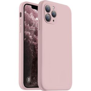 Original Silicone Cover Case for iPhone 12 – Flexible Shockproof Slim, Ultra-Smooth, Durable, and Protective Phone Cover - Pink