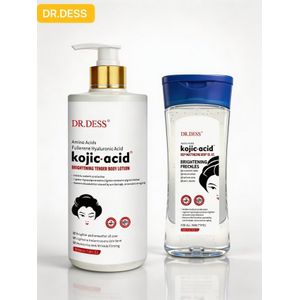 DR.DESS 2 in 1 Kojic Body Lotion and Kojic Moisturizing Body Oil Gel  reduce hyperpigmentation, dark spots  Brightening