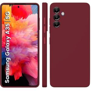 Soft Silicone Back Cover for Samsung Galaxy A35 – Protective, Shockproof, Ultra-Thin, Anti-Scratch, Anti-Fingerprint – Maroon