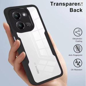 XIAOMI Redmi 15c Transparent, Clear And Colorless With Black Edges Unique And Stylish High Protection Phone Case/ Cover