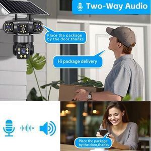 TRIPPLE LENS SOLAR CCTV CAMERA FULL HD MOTION DETECTION TWO WAY AUDIO