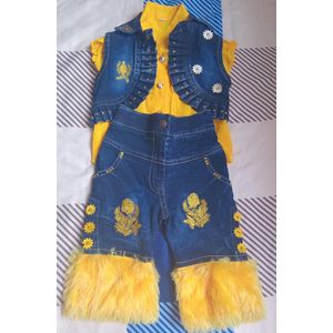 3-Piece Boutique Denim & Faux-Fur Girls' Set