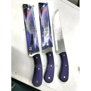 Silicone Handle Heavy Duty 10 Inches Stainless Steel Sharp Butcher/skinning Knife.