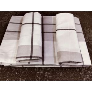 Fade-resistant, shrink-resistant Cotton 4-Piece Bedsheet Set – 5×6 ft (2 Bedsheets + 2 Pillowcases) Soft & Comfortable Fabric Made from high-quality breathable material for a cozy sleep experience.