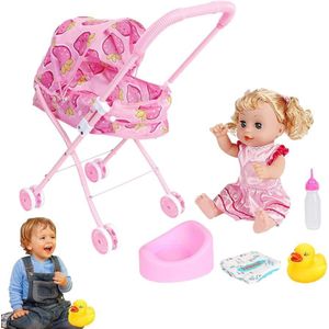 Foldable Baby Doll Stroller for Kids