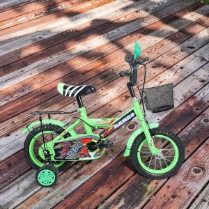 2-4 years Boys and Girls Compact Design Basket Fun & Safe Green Size 12 Inch 2-4 years Old 85–100 cm ) Children Kids Bike Bicycle with Stabilizer & Front Basket