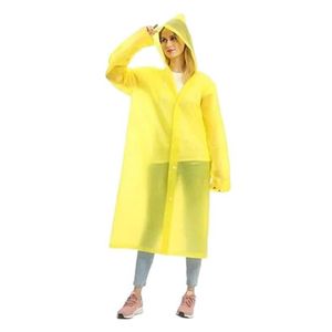 Unisex Adult Yellow Raincoat Waterproof Hooded Jacket for Men & Women Thickened, Windproof & Durable, Ideal for Hiking, Camping, Cycling, Fishing, Work or Travel in Wet & Cold Weather Rain Jacket/Rain Coat