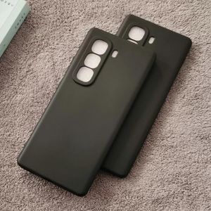 Infinix Hot 60 pro + TPU Phone Cover/Case Compatible with Hot 60 Pro Plus, Slim Shockproof Soft Cover with Anti-Scratch Design and Precise Cutouts for Full Protection (Black)