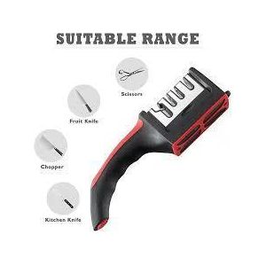 3-Stage Professional Manual Knife Sharpener, Tungsten Diamond & Ceramic Sharpening Tool With Non-Slip Base For Kitchen Blades