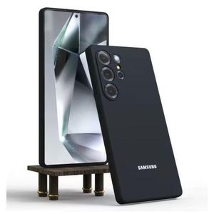 Samsung Galaxy S25 Ultra Premium Silicone Black Phone Case/ Cover