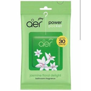 2pcs AER Power Pocket Bathroom Air Freshener Jasmine Fresh – Long Lasting Toilet Fragrance