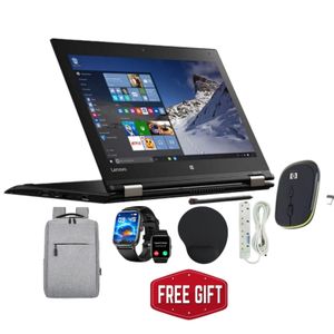 Lenovo Renewed Laptops Yoga 370 X360 Intel Core I5 7th Gen 8GB RAM 256GB SSD Laptop 13.3" FHD, Windows 11, HDMI, Bluetooth, Webcam, Windows 11 PRO Activated, Office & Basic software Installed + Fee Bag + Free Smart Watch + Mouse + MousePad + Extension.