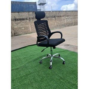 Secretarial Mesh Office Chair with Headrest