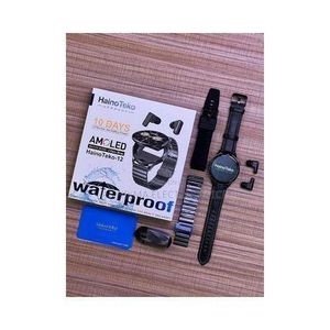 Haino Teko Watch Buds 3 Pairs Strap Waterproof,stainless Steel,leather And Silicon Straps