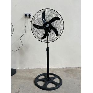 ElectroMate  16-Inch Standing Fan – Adjustable Height Oscillating Cooling Fan with 3 Speed Settings