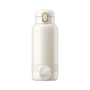 Wireless Electric Baby Milk Warmer 500ml Milk Capacity Adjustable Temperature Portable Infant Bottle Warmer Stainless Steel Inner LED Screen Real Time Temperatu