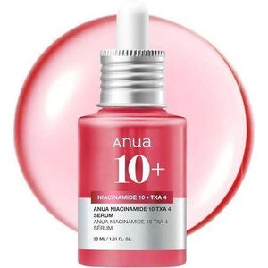 Anua 10+ Niacinamide 10 + TXA 4 Face Serum. Moisturizes, Brightens, Make Skin Radiant, Luminous, Smooths, Enhance Clarity, Fade Dark Spots, Hyperpigmentation, Acne Scars, Blemish, Evens & Soothes