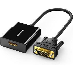 HDMI to VGA, HDMI to VGA Adapter Connector(Female to Male) with 3.5mm Audio Jack Compatible with Monitor, PC, Xbox, TV Stick, Raspberry Pi, Nintendo Switch, Roku, Computer, Laptop