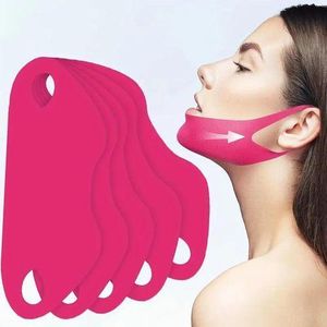 5-Pack V-Shaped Chin Lift Straps Set - Firming and Lifting Hydrogel Collagen Face Straps