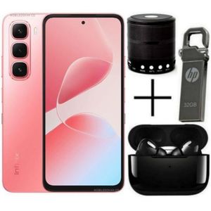 Infinix Hot 60i', 6.7'', (6GB RAM + 128GB ROM), Dual SIM, 5160 MAh, 50MP - Red + Free Gifts