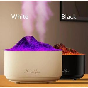 Volcano Flame Aroma Diffuser & Humidifier with 5-Color LED Lights – USB Essential Oil Mist Air Humidifier